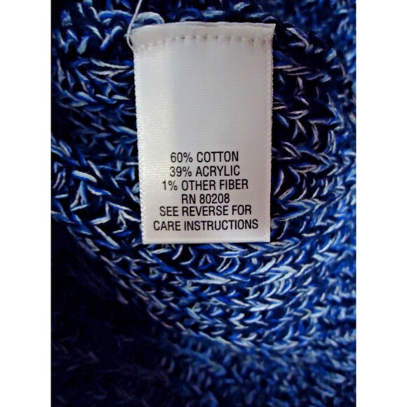 Studio Works Knit Long Sleeve Sweater Color Denim Marble (Blues) Womens Size 1X - Picture 6 of 11